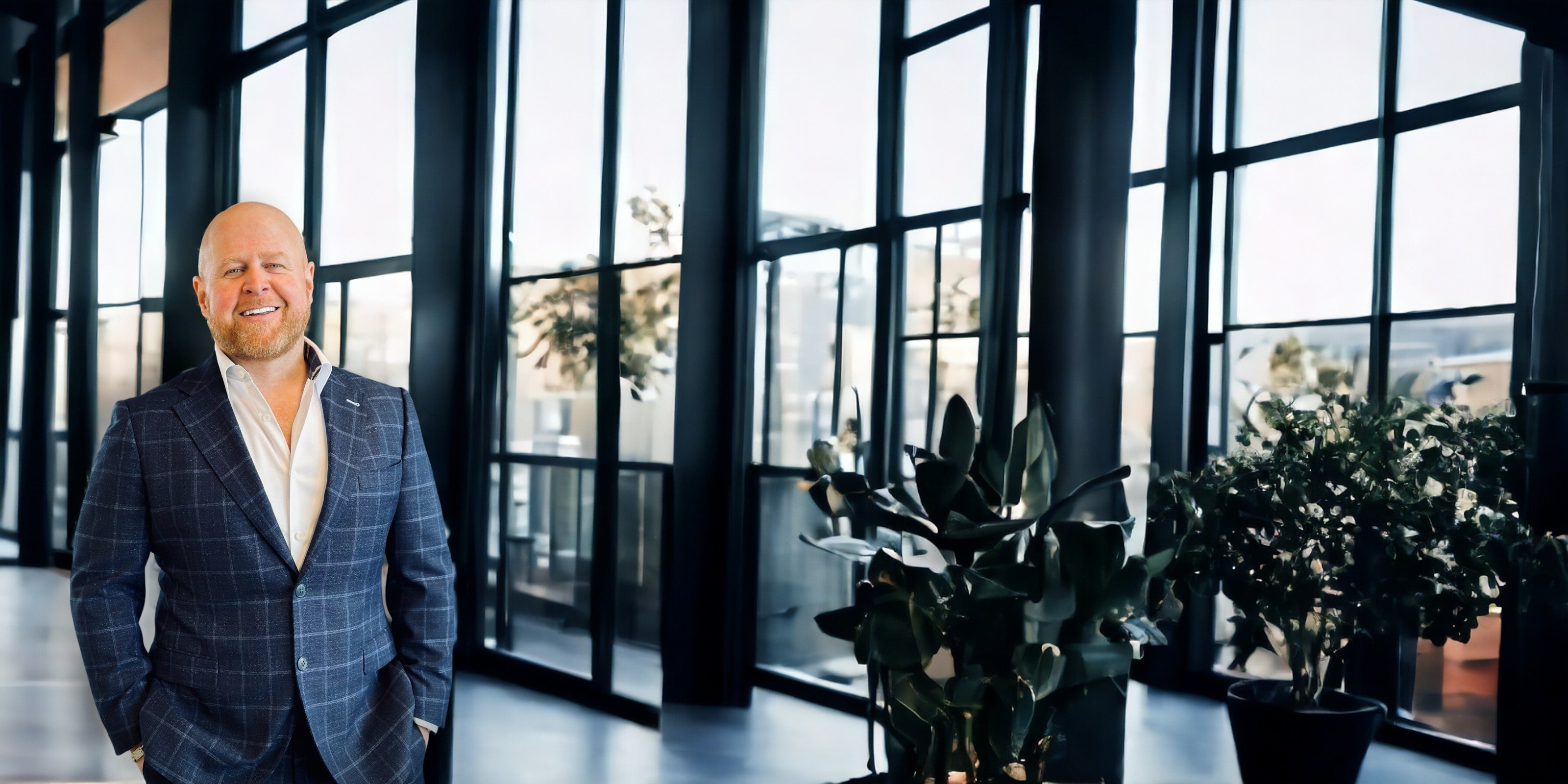 Dave Butler, top mortgage broker in Canada standing in an office building